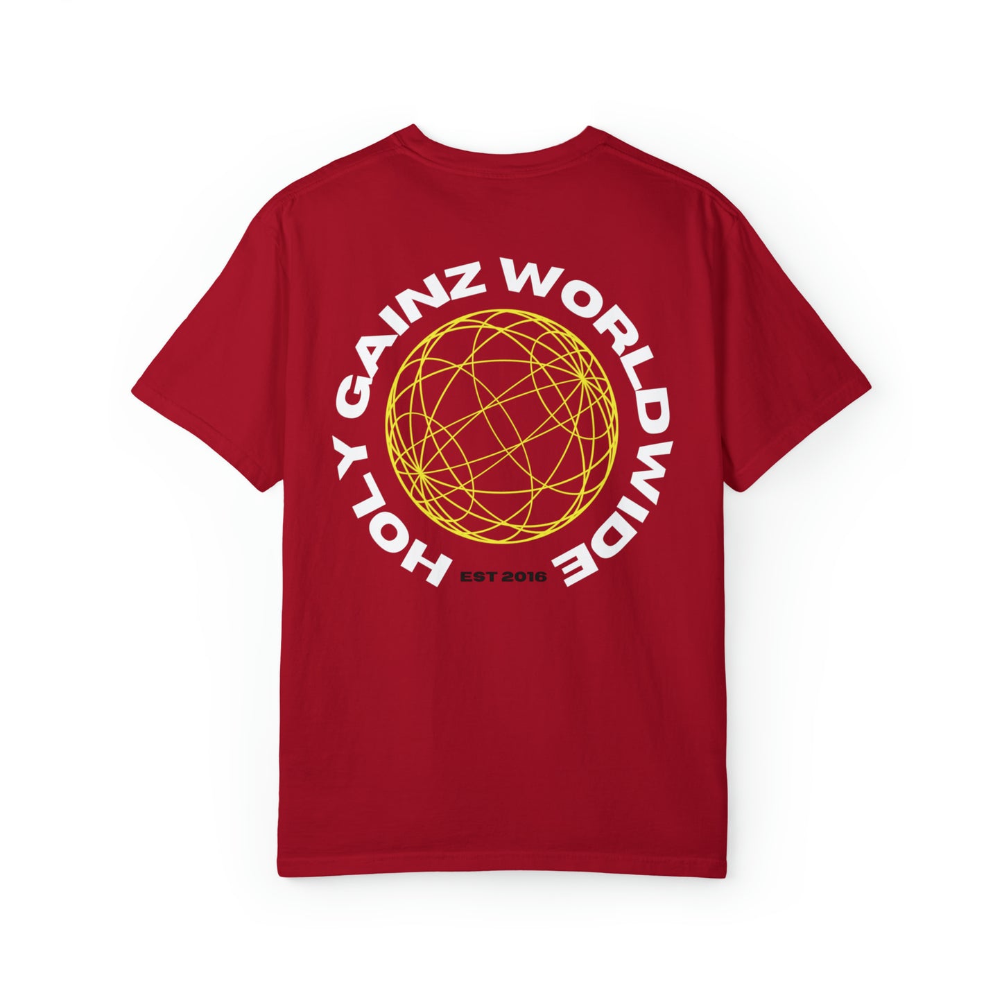 Holy Gainz Apparel WORLDWIDE Unisex Garment-Dyed Pump Cover Tee