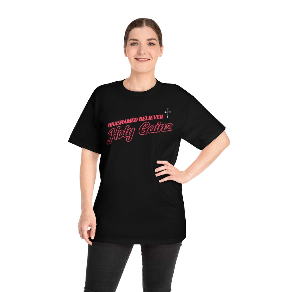 Holy Gainz Apparel Unashamed Believer Unisex Classic Pump Cover Heavyweight Tee