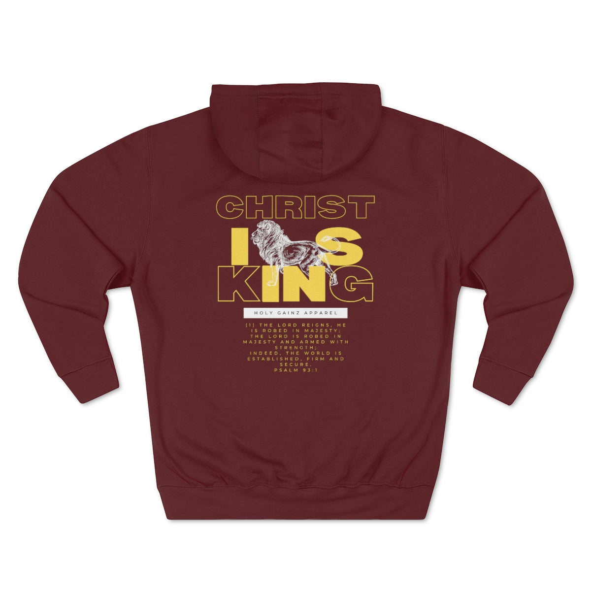 Holy Gainz Apparel Christ Is King Unisex Hoodie