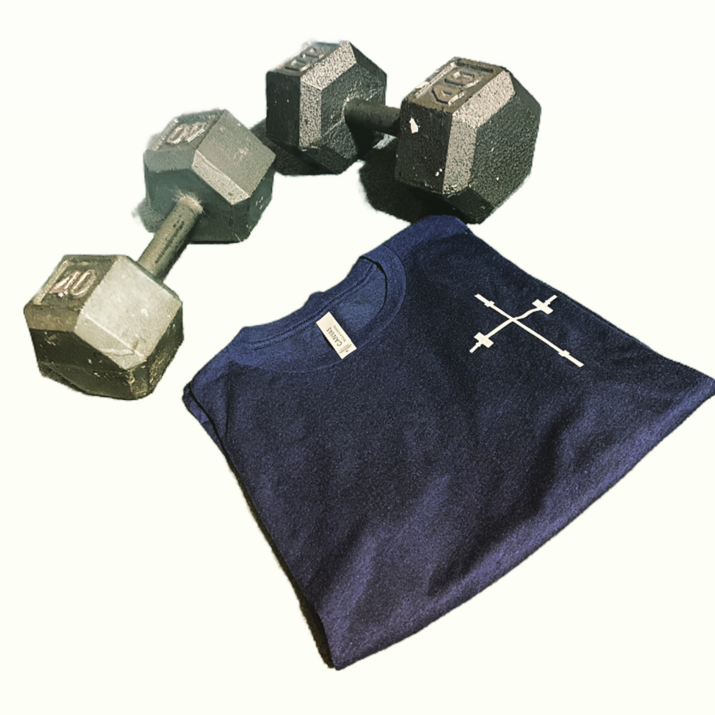Holy Gainz Apparel CLASSIC LOGO Unisex Navy Triblend Tee