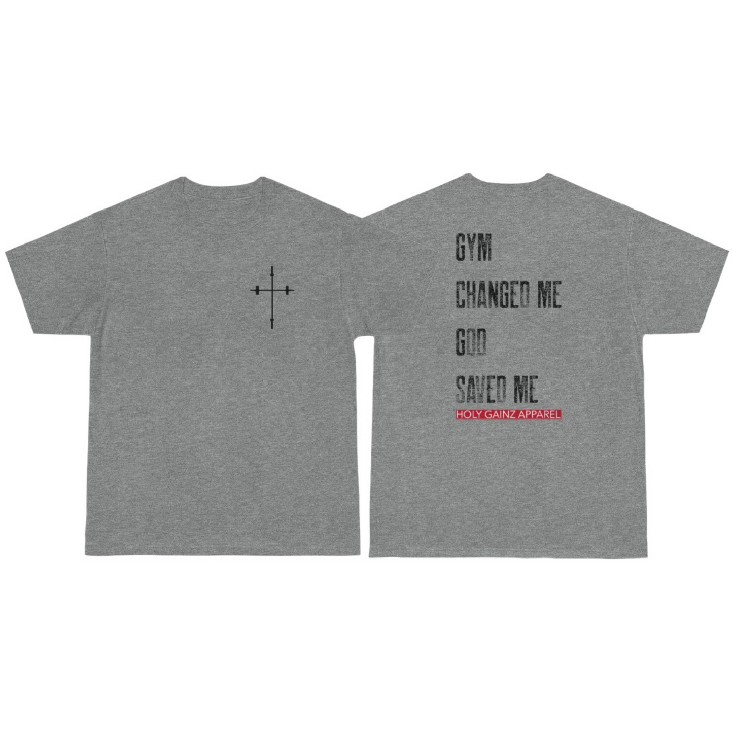 Holy Gainz Apparel Changed Me Saved Me Unisex Classic Pump Cover Heavyweight Tee