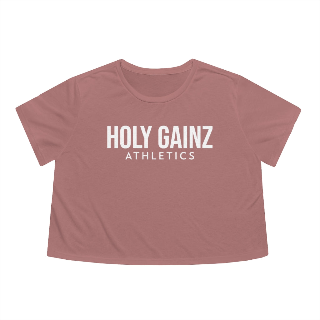 Holy Gainz Apparel ATHLETICS Women's Flowy Cropped Tee