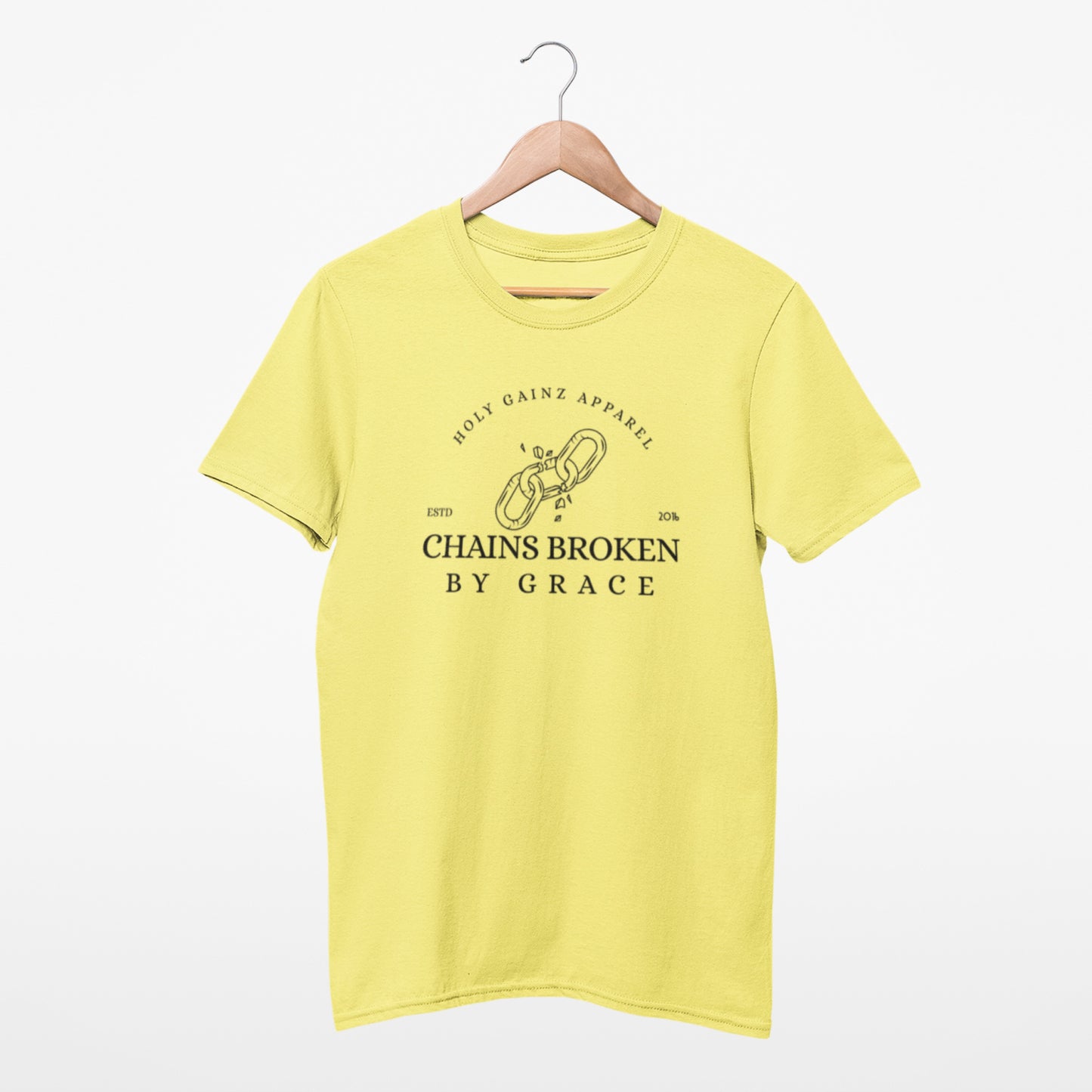 (LAST CHANCE) Holy Gainz Apparel Chains Broken By Grace Unisex Tee