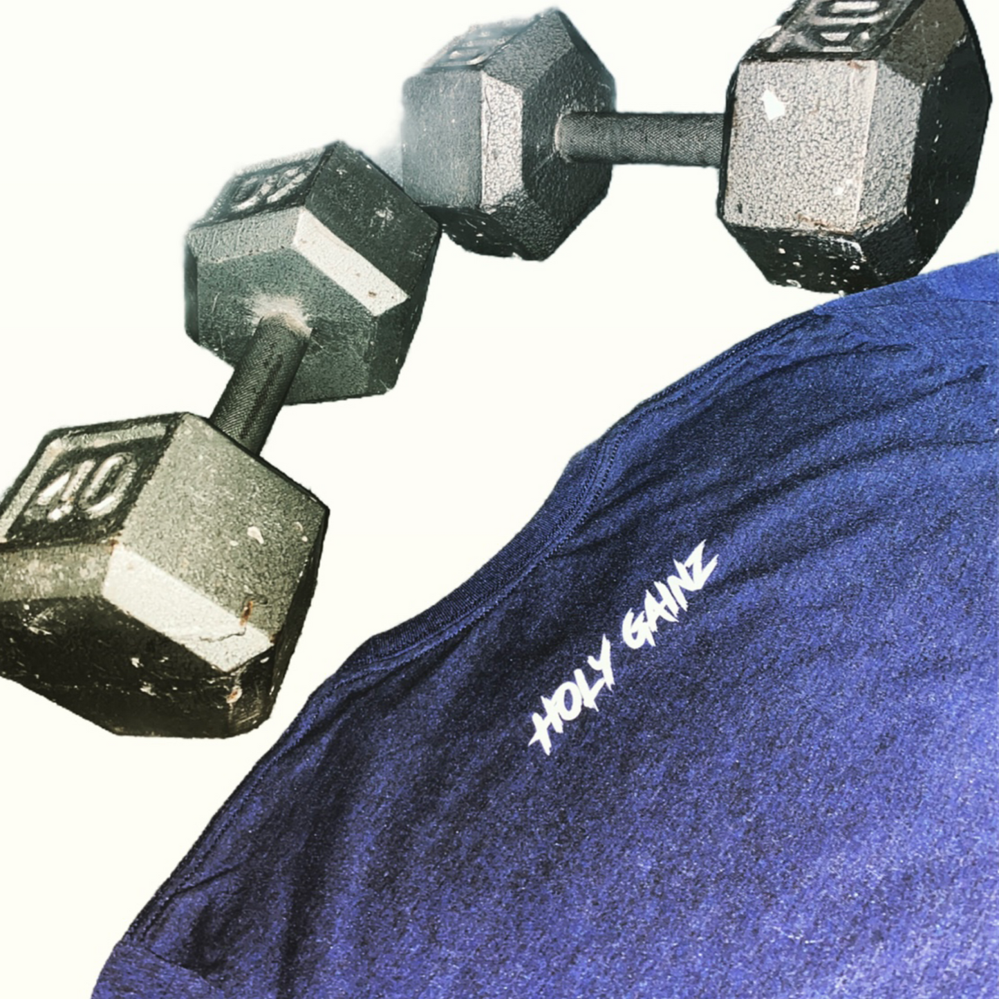Holy Gainz Apparel CLASSIC LOGO Unisex Navy Triblend Tee