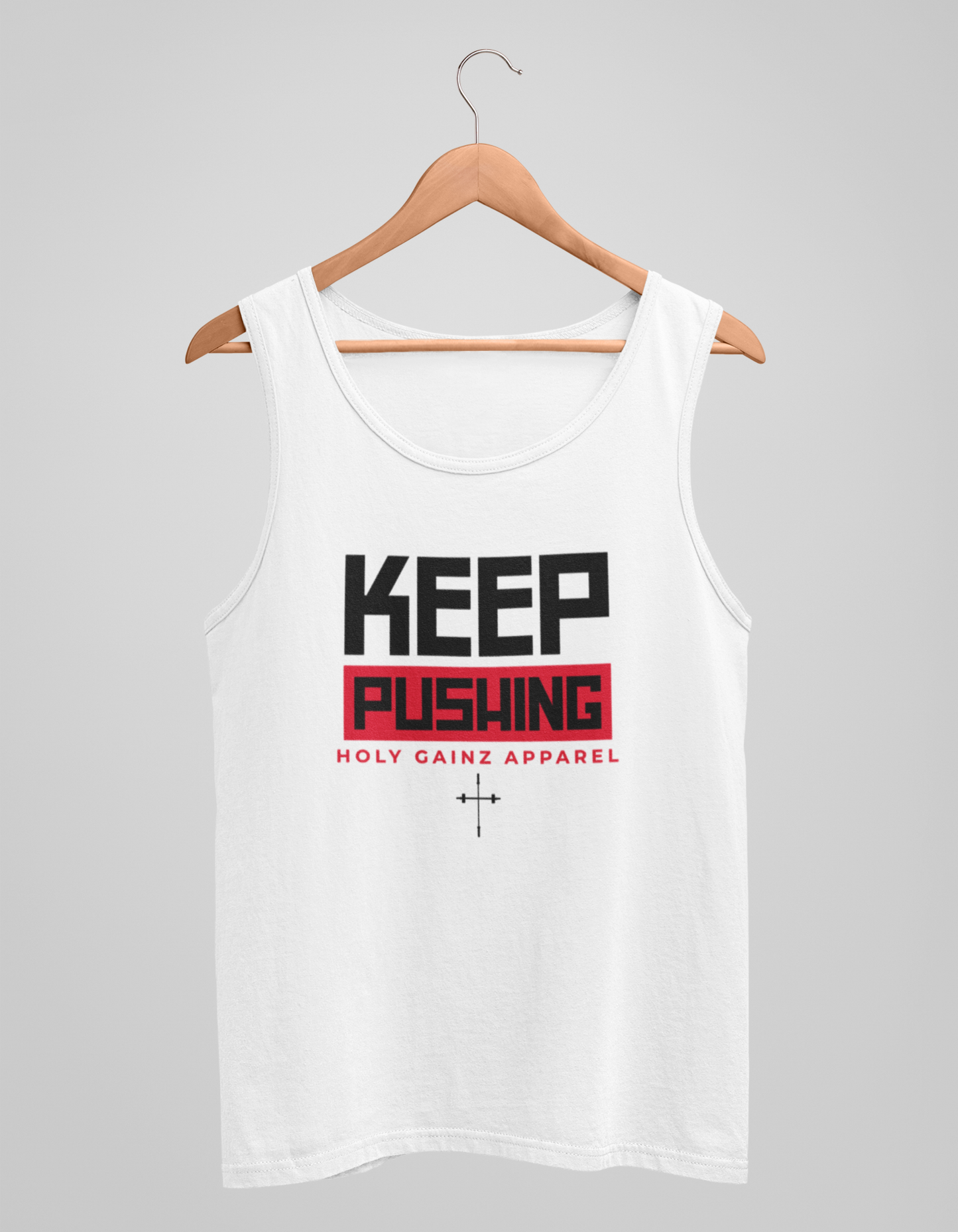 (LAST CHANCE) Holy Gainz Apparel Keep Pushing Unisex Tank Top