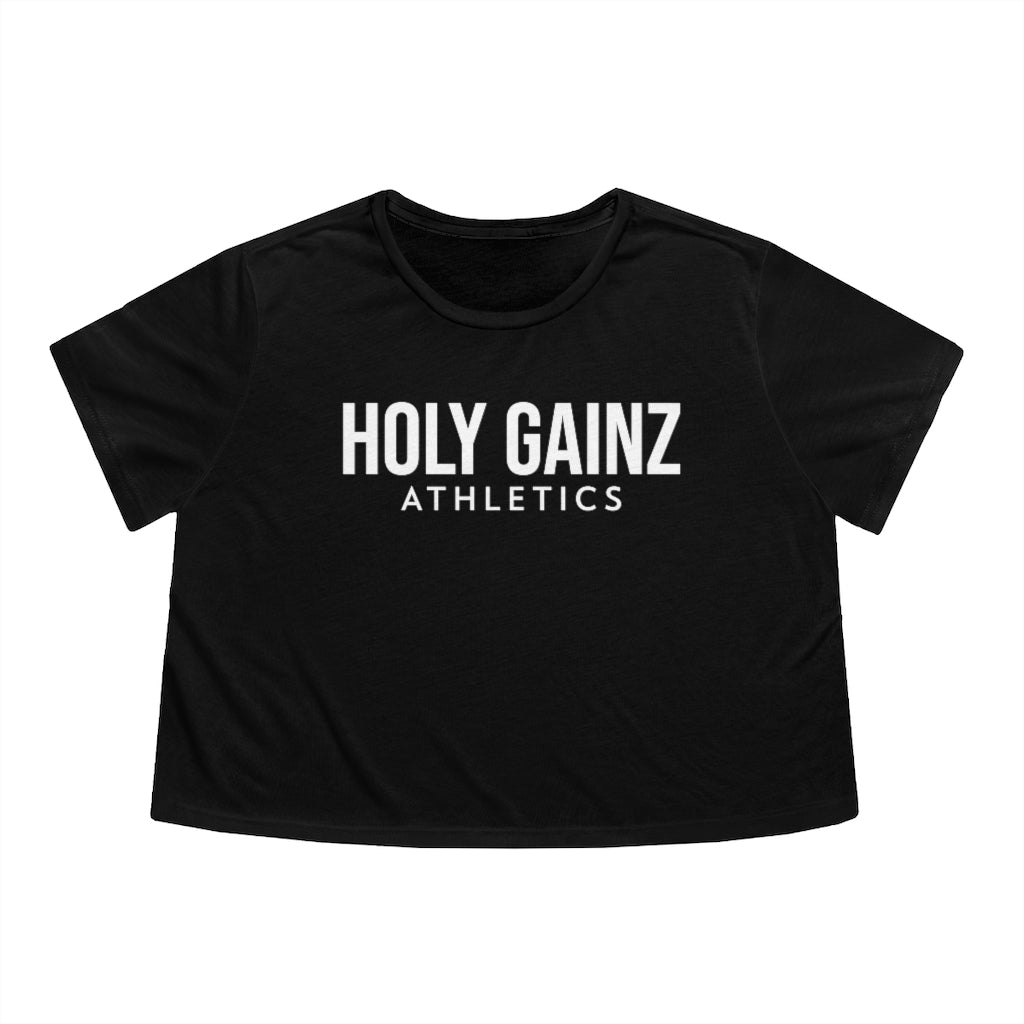 Holy Gainz Apparel ATHLETICS Women's Flowy Cropped Tee