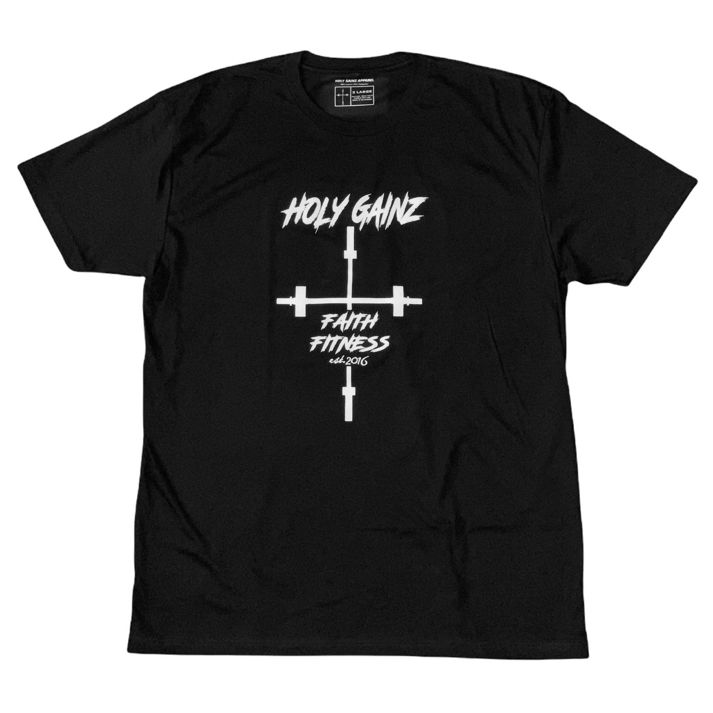 Holy Gainz Apparel FAITH FITNESS LOGO Blend Unisex Tee