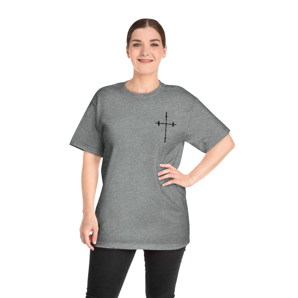 Holy Gainz Apparel Changed Me Saved Me Unisex Classic Pump Cover Heavyweight Tee