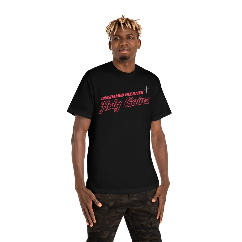 Holy Gainz Apparel Unashamed Believer Unisex Classic Pump Cover Heavyweight Tee