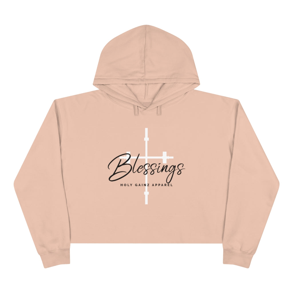 Holy Gainz Apparel BLESSINGS Crop Hoodie