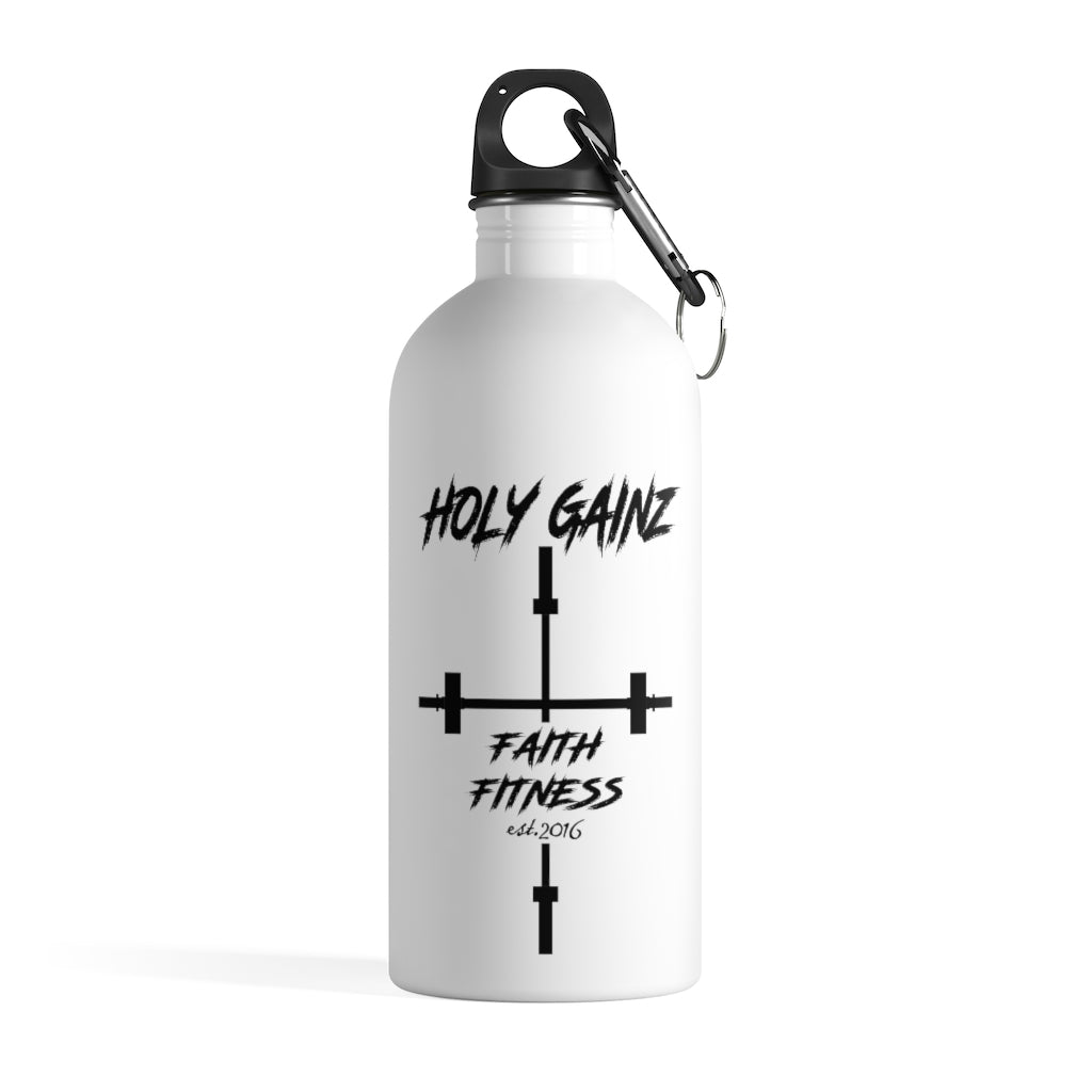 Holy Gainz Apparel Stainless Steel Faith and Fitness Gym Water Bottle