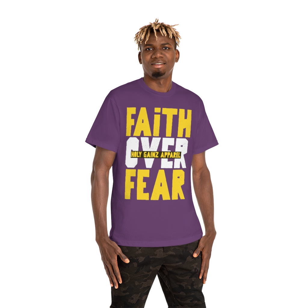 Holy Gainz Apparel Faith Over Fear Unisex Classic Pump Cover Heavyweight Tee
